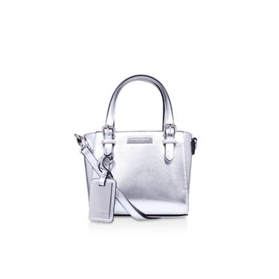 Silver 'Micro din2 bag' handbag with shoulder straps